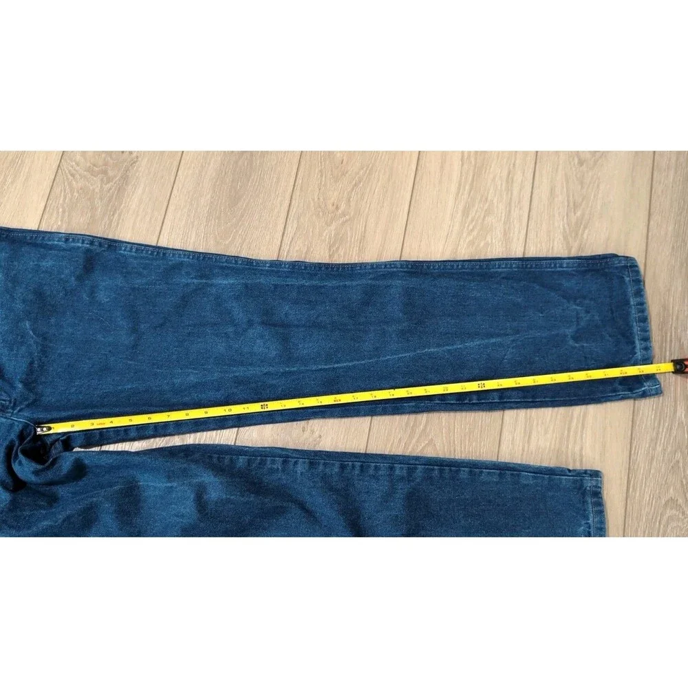 WRANGLER JEANS MEN's 36X34 STRAIGHT FIT  DARK WASH 936PWD  EUC